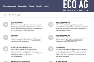Webseite ECO AG Treuhand und Revision