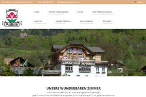 Bild der Webseite Landgasthof Alpenrose in Brienz